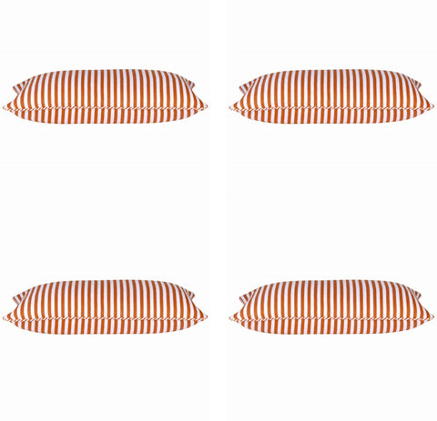 Dandi Pack of 4 Orange & White Rectangle Cushion Covers 35cm x 60cm - SuperSaverAU - view 1
