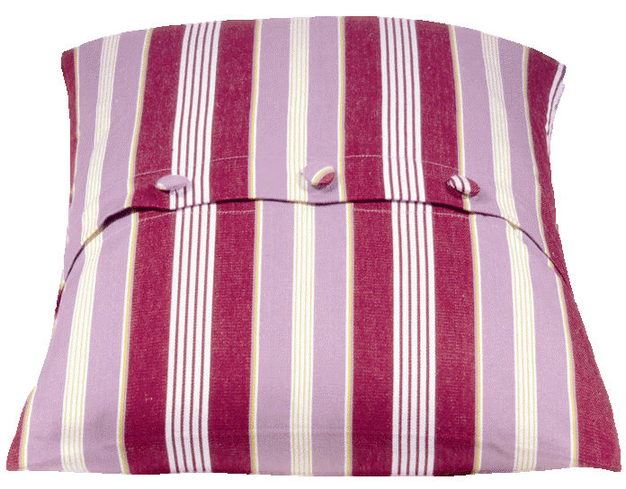 Coste Fuchsia Striped Cushion Cover 50x50cm - Multicoloured Cotton Decor - SuperSaverAU - view 1