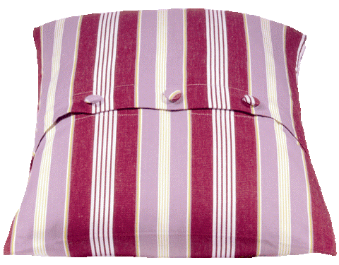 Coste Fuchsia Striped Cushion Cover 50x50cm - Multicoloured Cotton Decor - SuperSaverAU - view 1