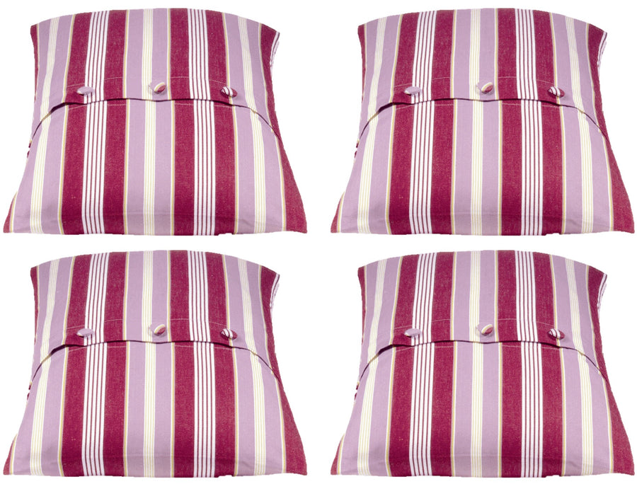 Coste Pack of 4 Fuchsia 50x50cm Striped Cushion Covers - Beach Style - SuperSaverAU - view 1
