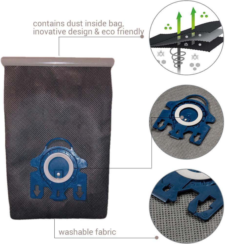 Premium Reusable Cloth Vacuum Bag for Miele GN and FJM Models