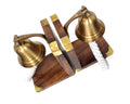 Hand Crafted Decorative Brass Anchor Bell Bookend with Antique Finish 300x100x170mm - SuperSaverAU - view 3