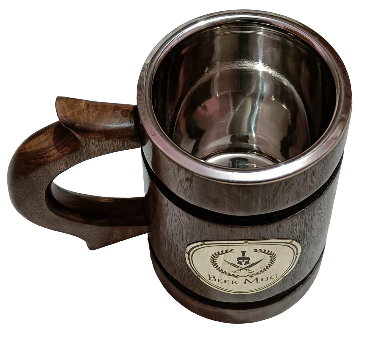Medieval Beer Mug – Spartan, Hand Crafted Natural Horn Tones, Decorative Souvenir - SuperSaverAU - view 1