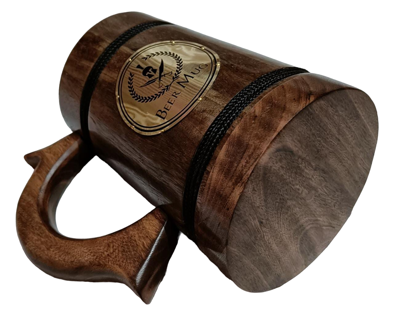 Medieval Beer Mug – Spartan, Hand Crafted Natural Horn Tones, Decorative Souvenir - SuperSaverAU - view 2