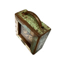 Small Recycle Square Table Clock - Hand Crafted, Battery Operated, 150x60x170 mm - SuperSaverAU - view 2