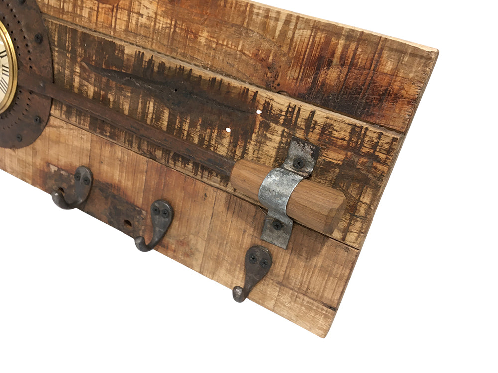 Wall Clock - Frying Pan On Recycled Wood - SuperSaverAU - view 2