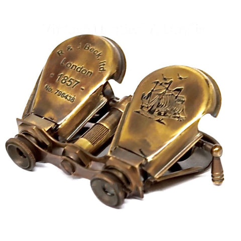 R & J Beck Folding Opera Binoculars with Leather Case
