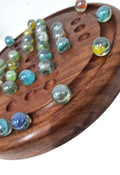 Wooden Solitaire Game – Marble Balls, 220mm Dia, Hand Crafted, Decorative - SuperSaverAU - view 4