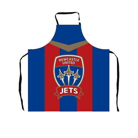 A-League BBQ Apron Newcastle Jets - 57 x 72 cm, Machine Washable, Team Print - SuperSaverAU - view 1
