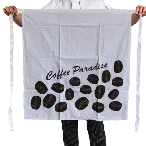100% Cotton Master Chef Half Kitchen Apron - Coffee Paradise - 86 x 96 cm - SuperSaverAU - view 1