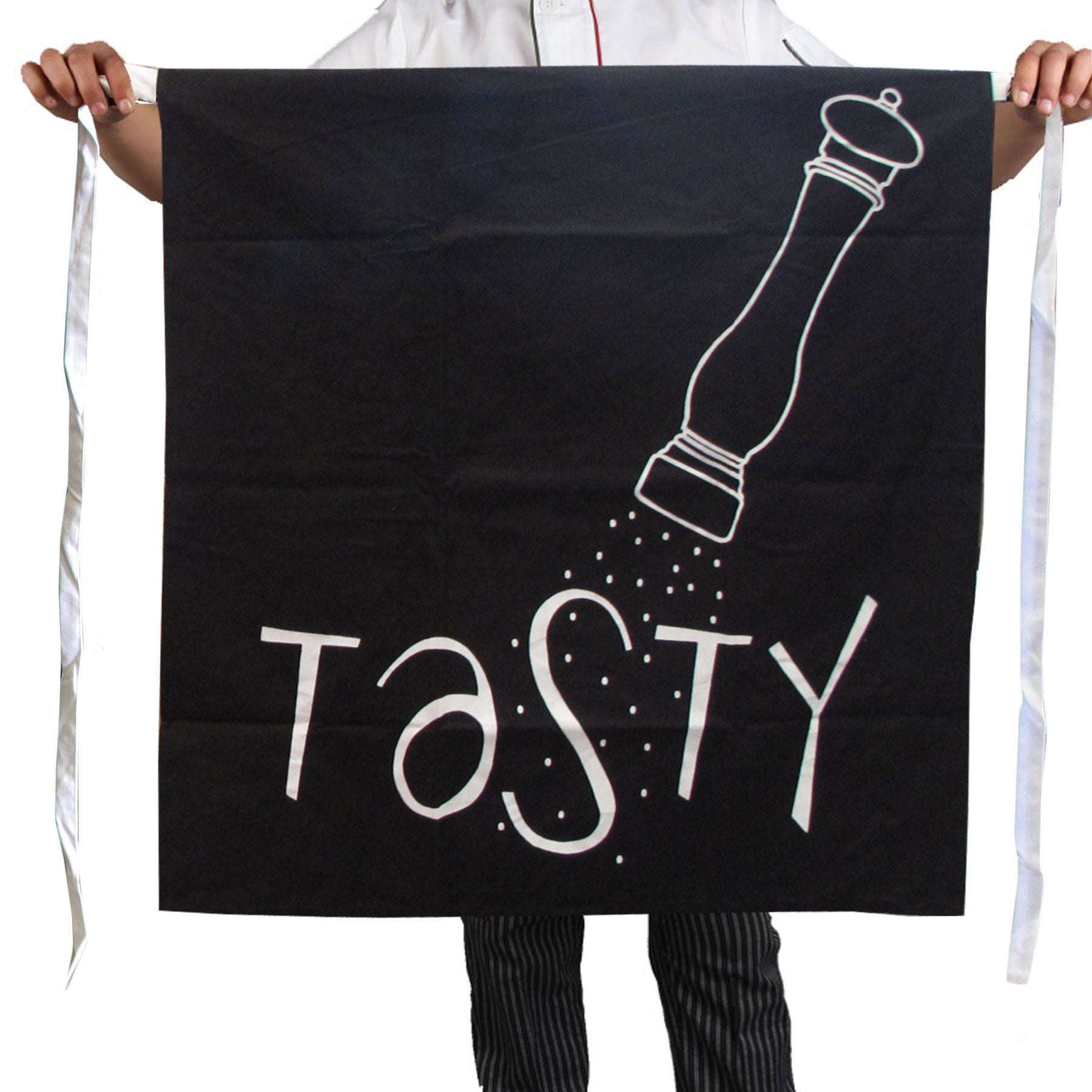 100% Cotton Master Chef Half Kitchen Apron Heavy Duty Tasty 86 x 96 cm - SuperSaverAU - view 1