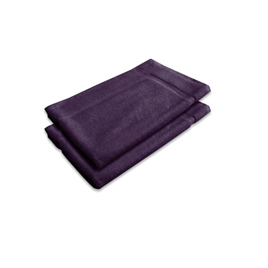 800GSM Set of 2 Cotton Bath Mat 45 x 75 cm - Soft & Absorbent Plum