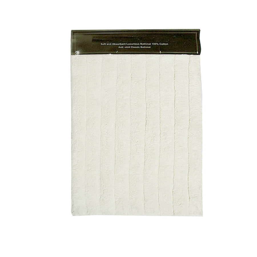 2000GSM Soft Absorbent 100% Cotton Bath Mat 50 x 80cm - Ivory - SuperSaverAU - view 1