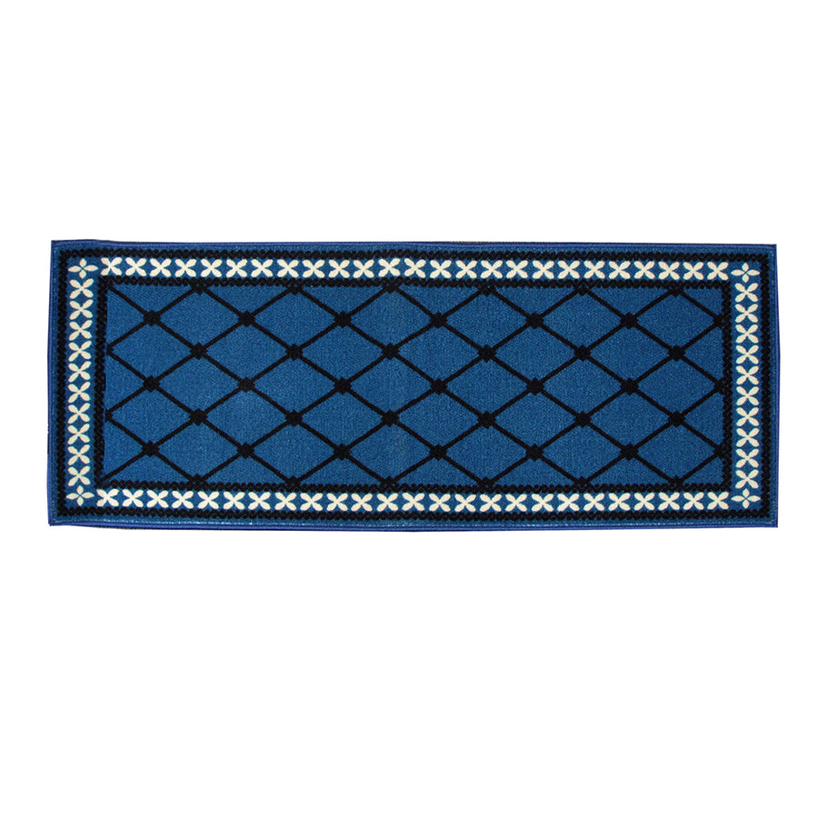 Mason Non Slip Bath Runner 50 x 120cm - Textured Lattice Design, Rubber Backed - SuperSaverAU - view 1