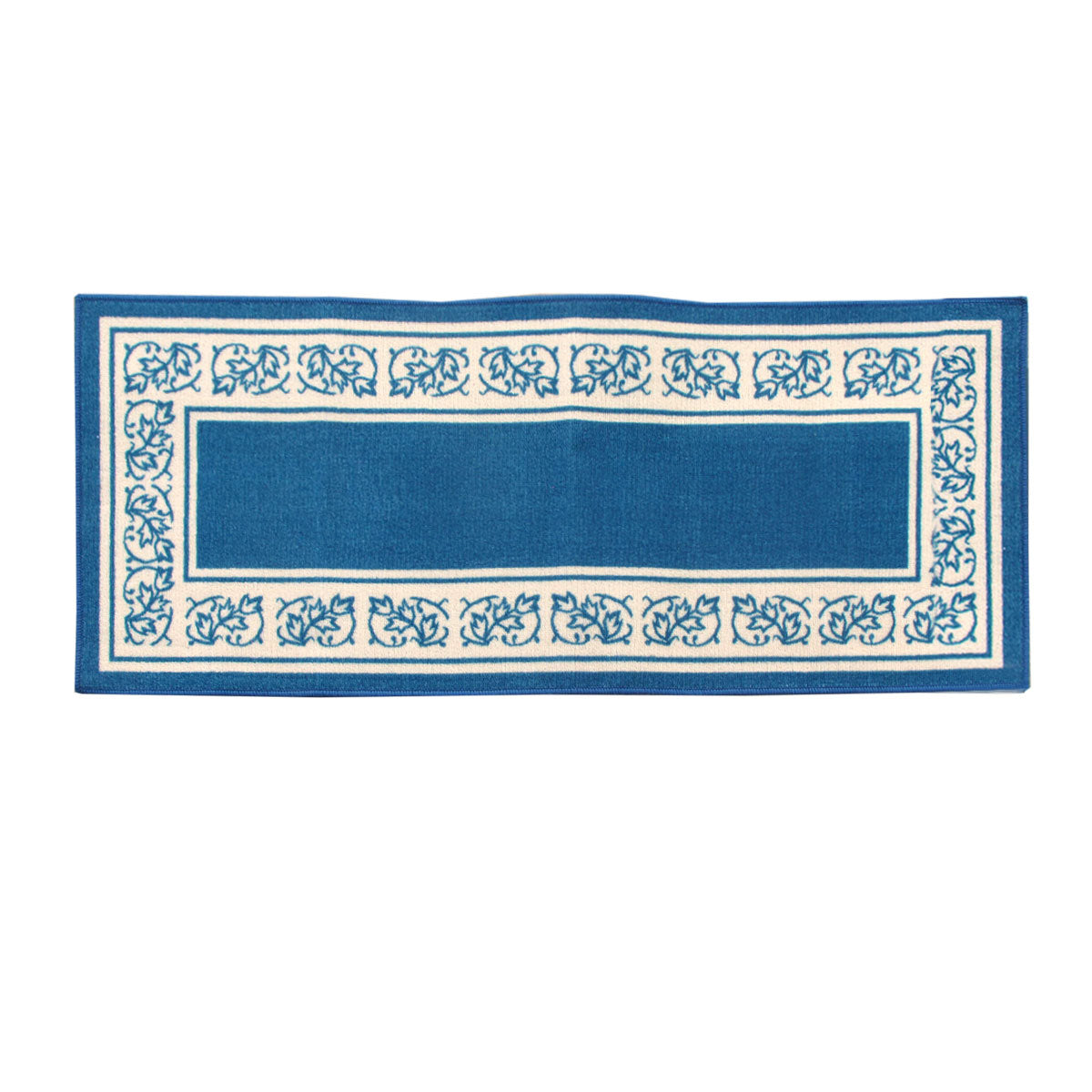 Newton Bath Runner 50 x 120cm - Floral Texture Design, Rubber Back, Blue - SuperSaverAU - view 1