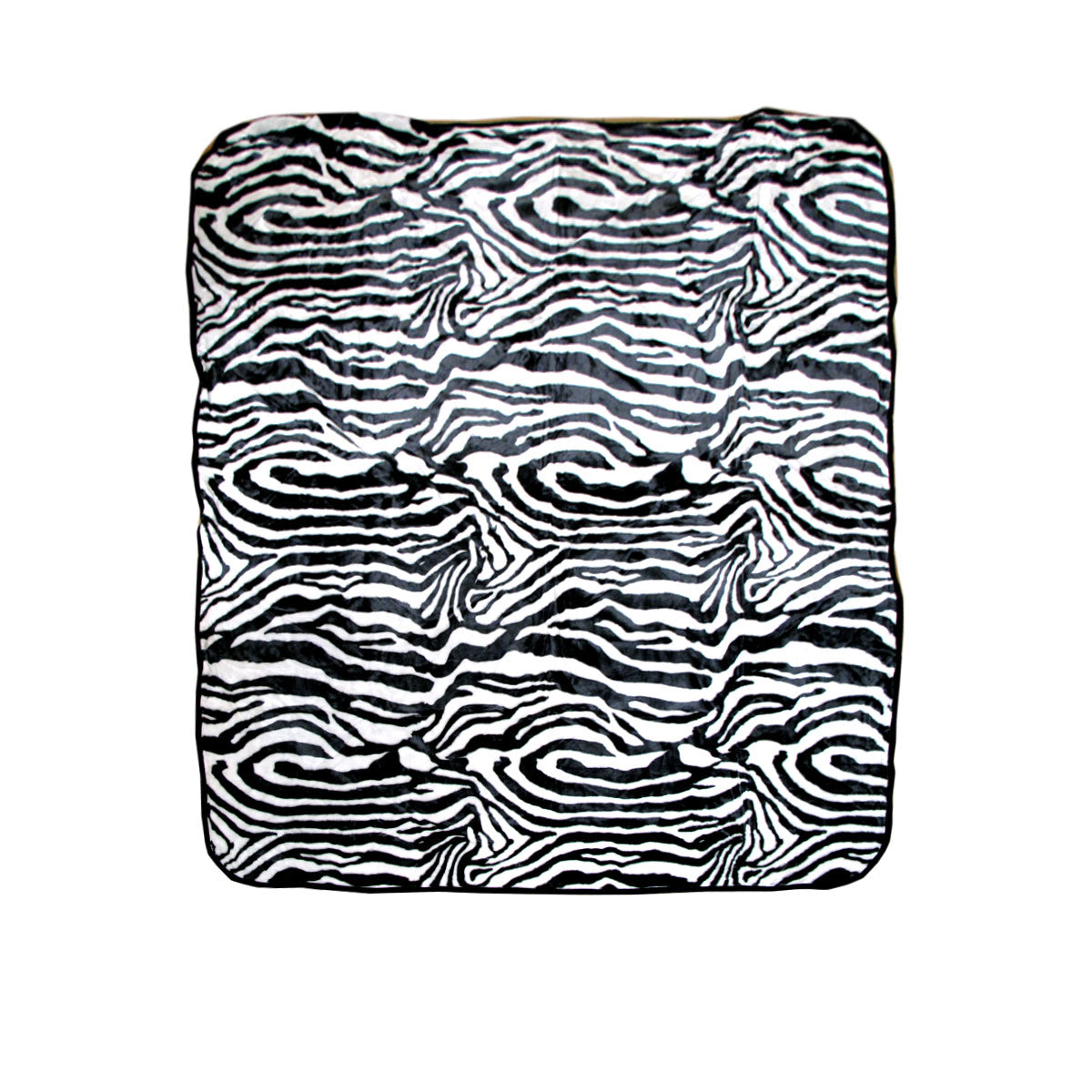 Animal Skin Pattern Faux Mink Blanket Queen 200x240 cm - Zebra Design