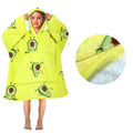 Girls Comfy Warm Blanket Hoodie - Sherpa Fleece Reverse, Kid Size, Avocado - SuperSaverAU - view 1