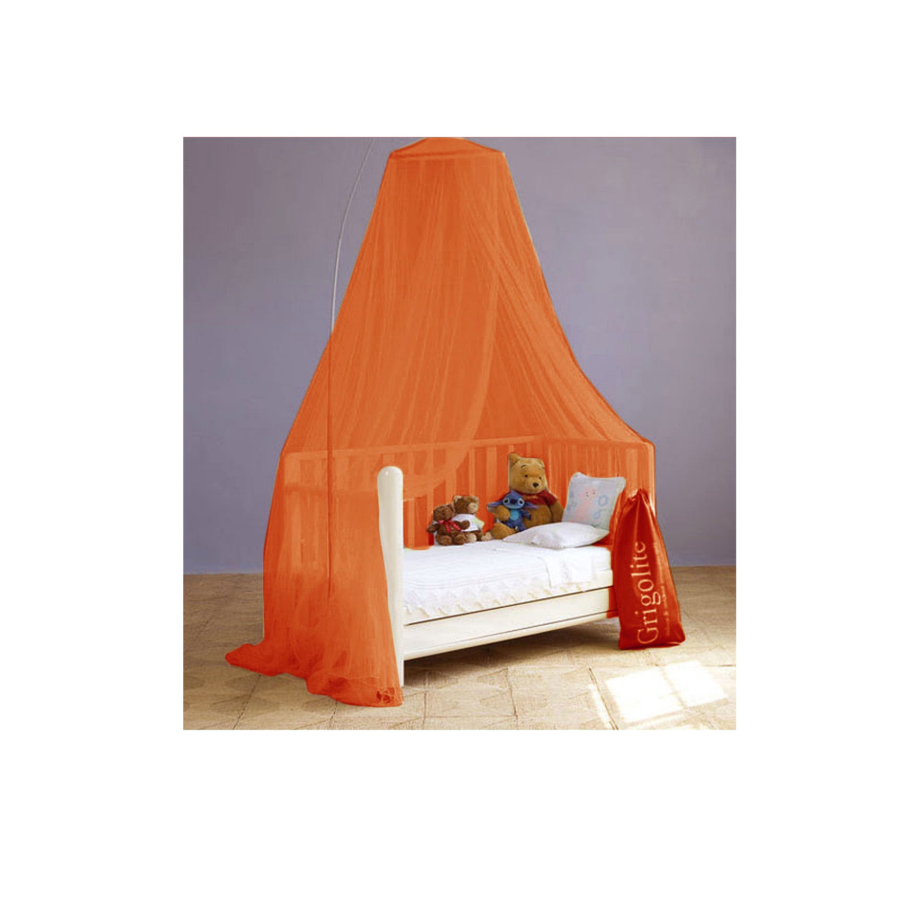 Nursery Baby Cot Size Bed Decorative Canopy Orange - 30cm x 250cm, Lightweight - SuperSaverAU - view 1
