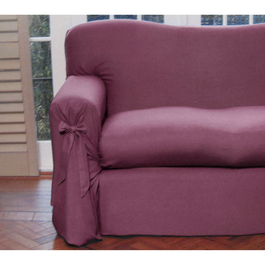 Mauve Sofa Cover 2 to 3 Seater 230x420cm - Polyester Cotton - SuperSaverAU - view 1