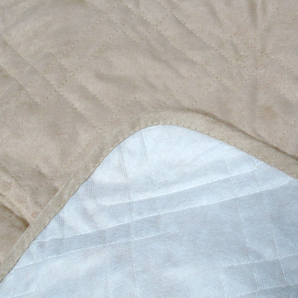 Faux Suede Camel Sofa Protector - 1 Seater - SuperSaverAU - view 3