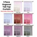 1 Piece Organza Tab Top Curtain 110 x 213 cm Blue - Lightweight Polyester - SuperSaverAU - view 2