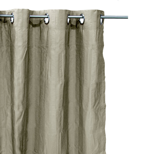 Avignon Unlined Eyelet Curtain 110 x 213cm Sage - Ruched Design, Polyester
