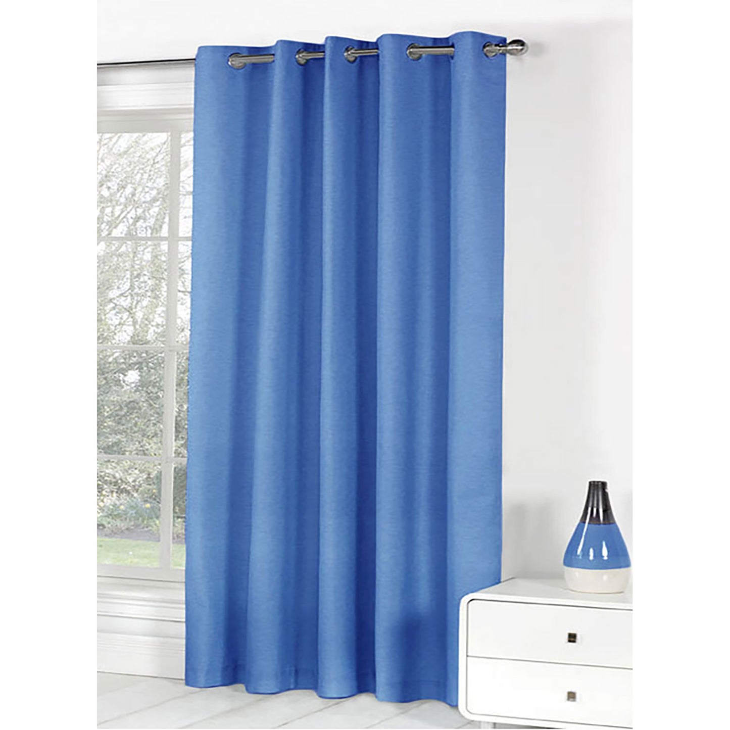 Bloomington Easy Care Eyelet Blackout Curtain 180 x 221 cm - 99% Light Blockout
