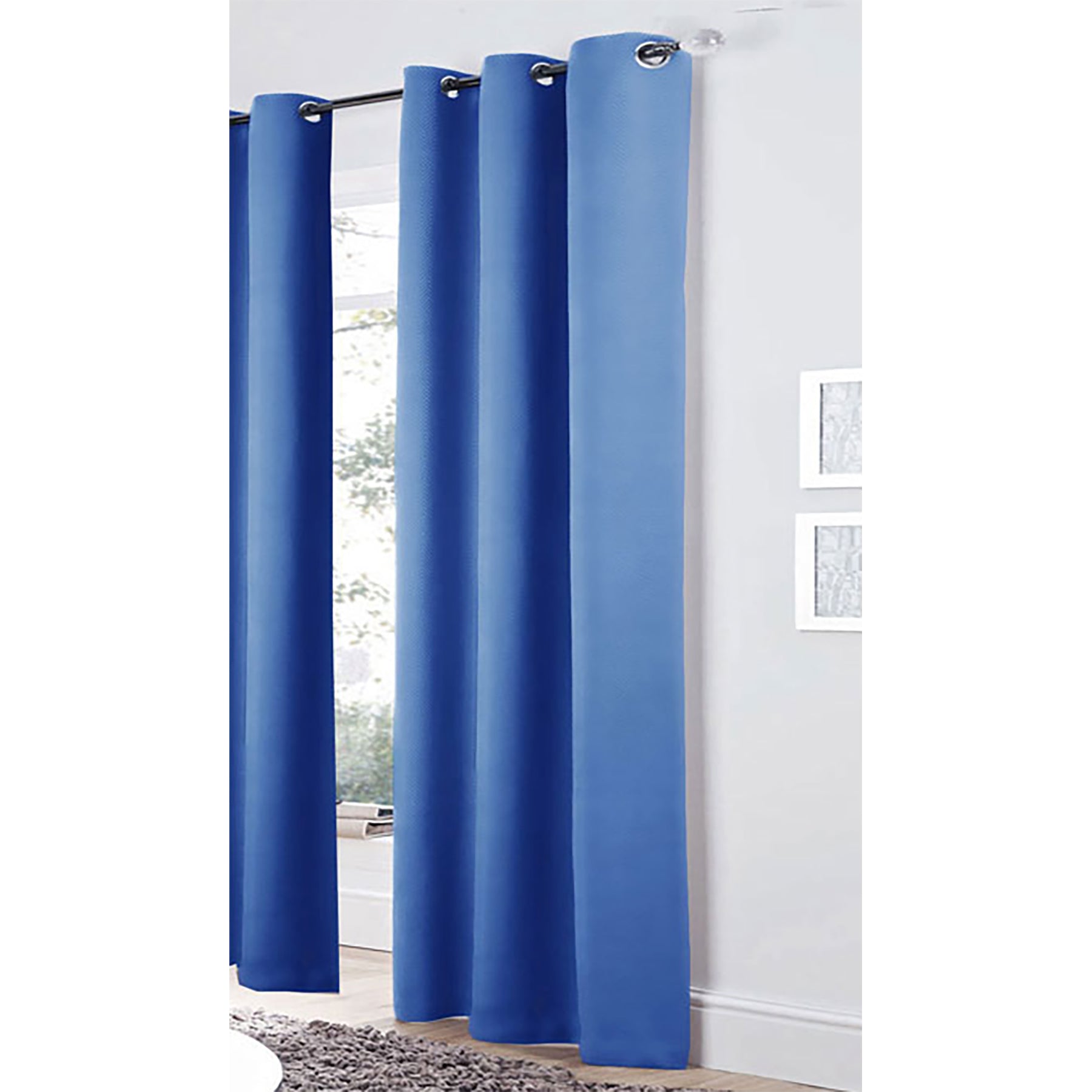 Bloomington Easy Care Eyelet Blackout Curtains 120 x 221 cm - 99% Light Blockout - SuperSaverAU - view 1