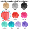 Purple Organza Sheer Rod Pocket Curtains 150 x 213 cm - Solid Colour Design - SuperSaverAU - view 2