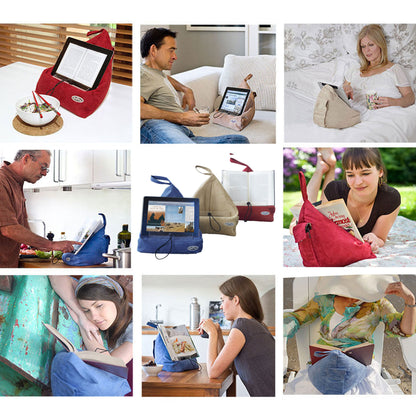 Book Seat Handsfree Book Tablet Holder - 27 x 37 cm - Molds to Any Angle - Charcoal