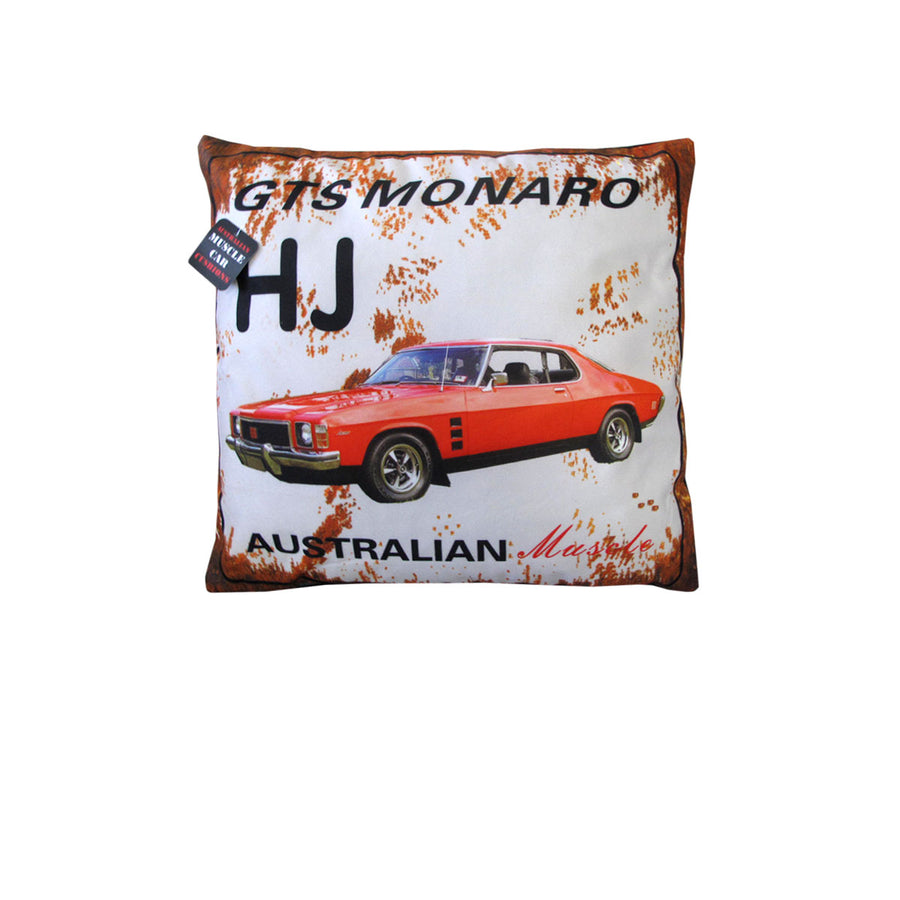 Australian Muscle Car Cushion 40 x 40 cm - HJ GTS Monaro Red, Durable Polyester - SuperSaverAU - view 1