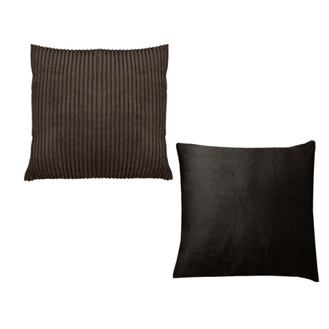 Calico Corduroy Filled Cushions 40 x 40 cm - Set of 2, Soft & Durable - SuperSaverAU - view 1