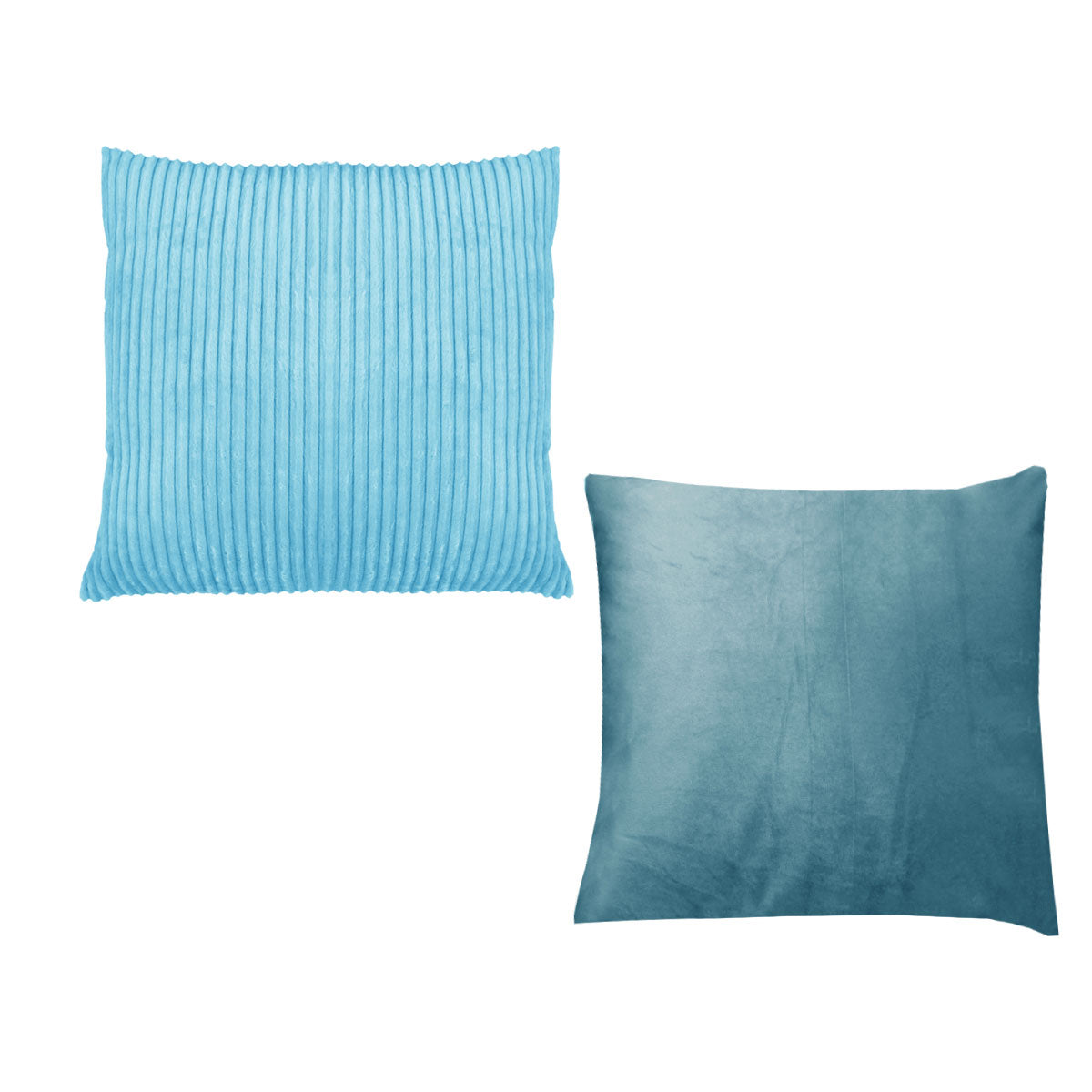 Calico Corduroy Filled Cushions - 40 x 40 cm, Soft Polyester, Set of 2 - SuperSaverAU - view 1