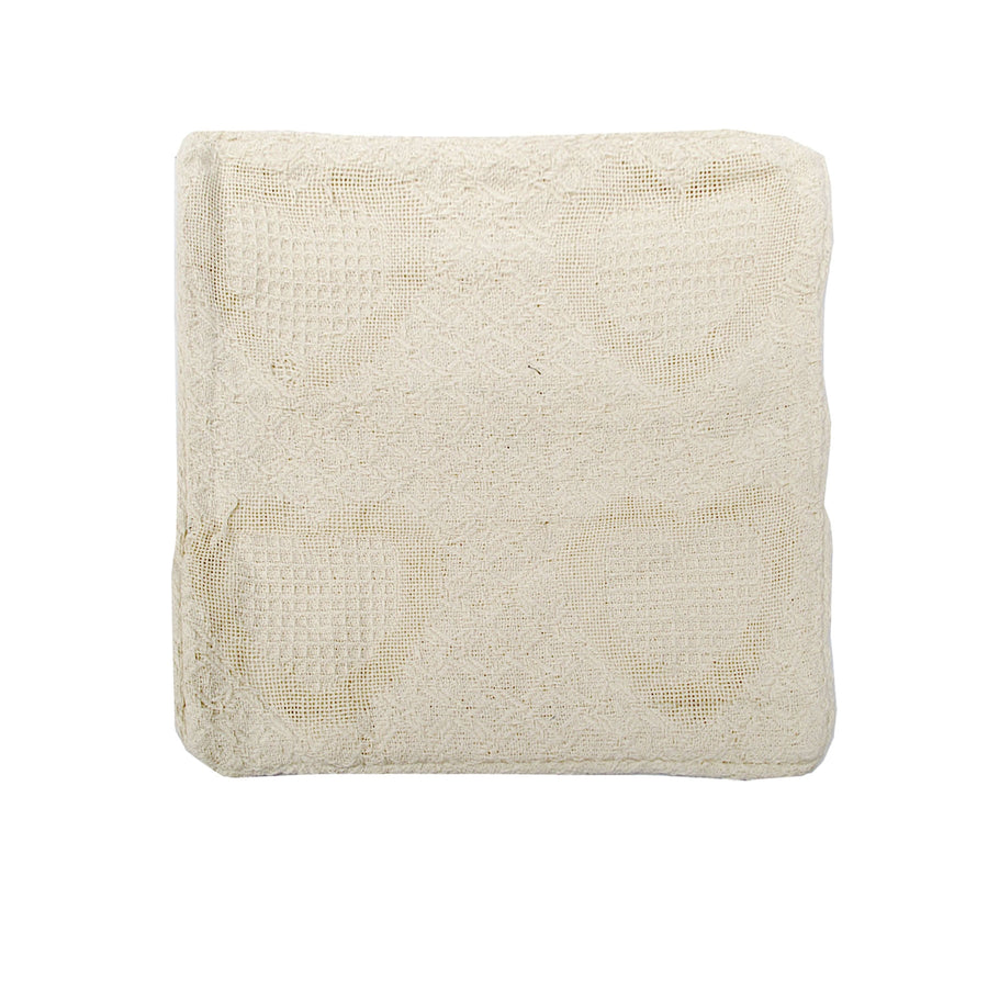 Cotton Knitted Cushion Cover 43 x 43 cm - Hearts & Herringbone Patterns - SuperSaverAU - view 1