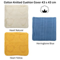 Cotton Knitted Cushion Cover 43 x 43 cm - Hearts & Herringbone Patterns - SuperSaverAU - view 3