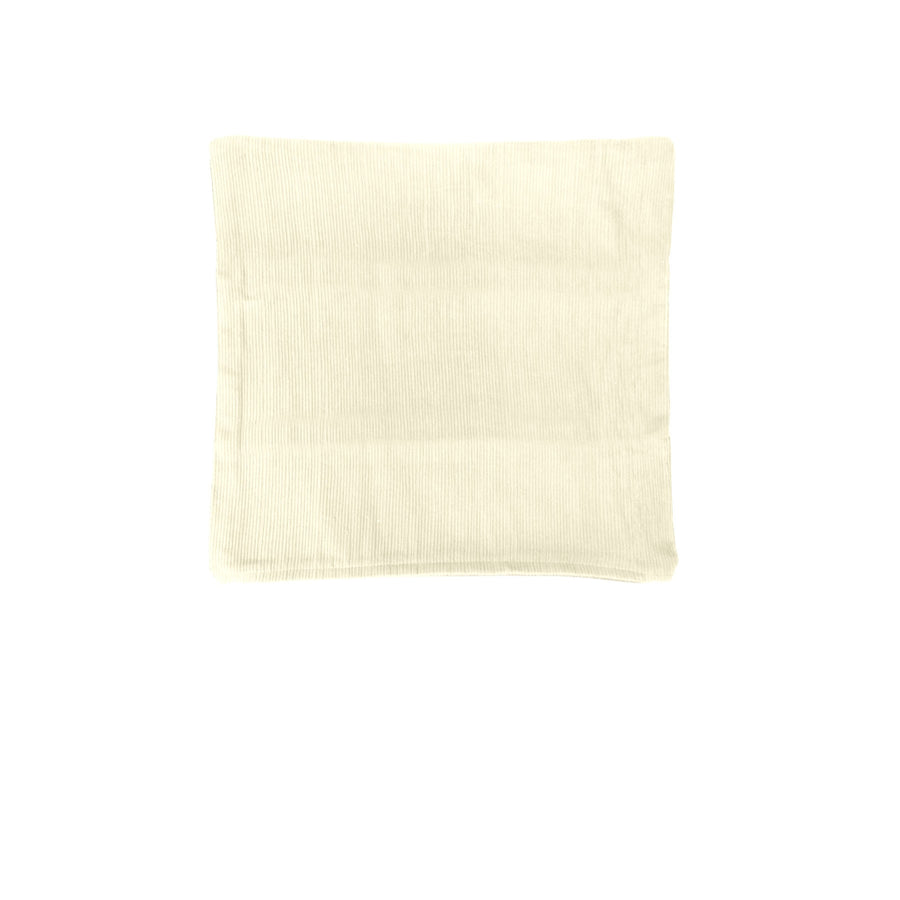 Mila Cotton Striped Cushion Cover 43 x 43 cm - Cream & Burgundy, Zip Closure - SuperSaverAU - view 1