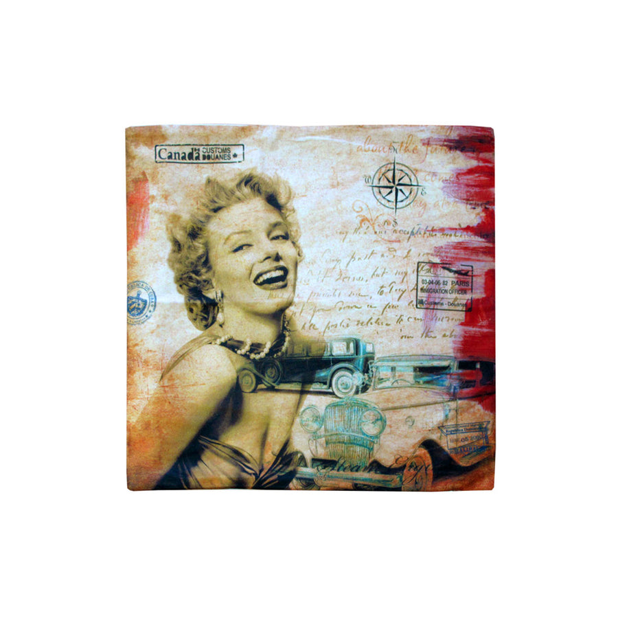 Marilyn Monroe Retro Printed Cushion Cover 43 x 43 cm - Vintage Design - SuperSaverAU - view 1