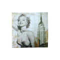 Marilyn Monroe Retro City Cushion Cover 43 x 43 cm - Vintage Design, Polyester - SuperSaverAU - view 1