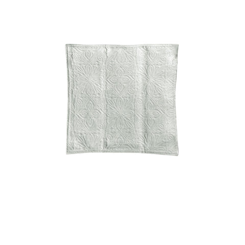 Tessa Embossed Cushion Cover 40 x 40 cm - Floral Design, Zip Closure, Beige - SuperSaverAU - view 1