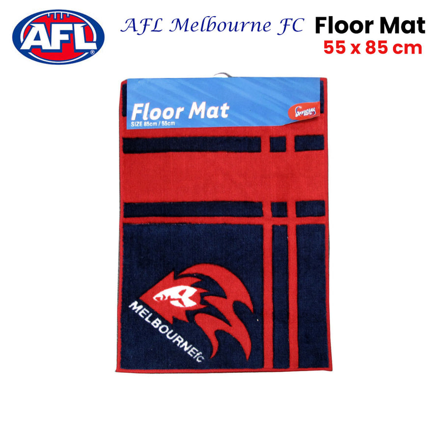 Melbourne Football Club Rubber Backed Floor Mat 55 x 85 cm - Official AFL Item - SuperSaverAU - view 1