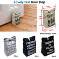 Cute Text Door Stopper - 18 x 11 x 8 cm, 100% Cotton, Inspirational Design - SuperSaverAU - view 2