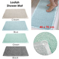 Loofah Shower Mat Green 40 x 70 cm - Fast Drying, Woven Design, Rubber - SuperSaverAU - view 2