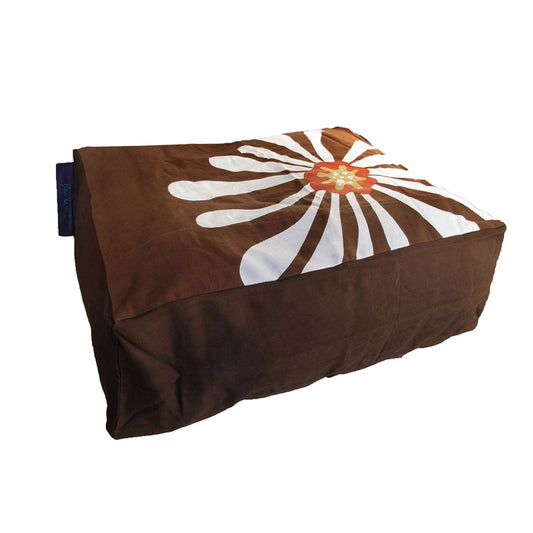 Heavy Duty Pure Cotton Pet Dog Bed Cover Small Floral Coffee