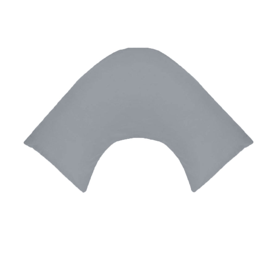 280TC Polyester Cotton V Shape Pillowcase Grey - Solid Colour Design, Machine Washable - SuperSaverAU - view 1