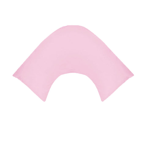 280TC Polyester Cotton V Shape Pillowcase - Pink, Solid Colour Design - SuperSaverAU - view 1