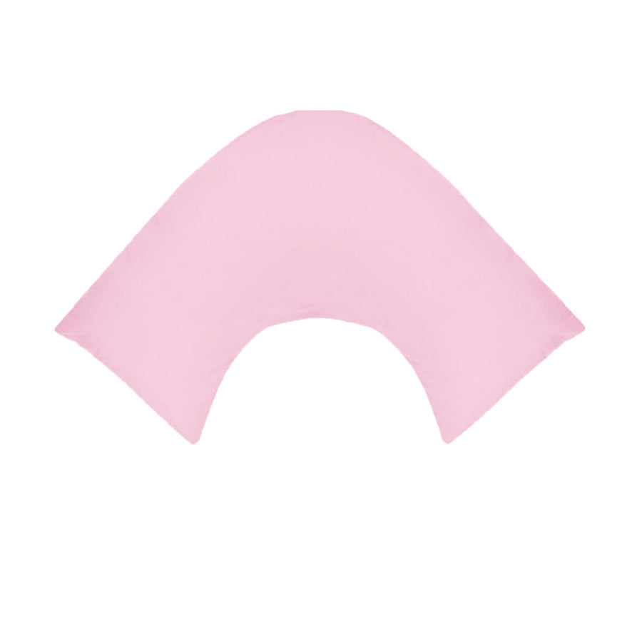 280TC Polyester Cotton V Shape Pillowcase - Pink, Solid Colour Design - SuperSaverAU - view 1