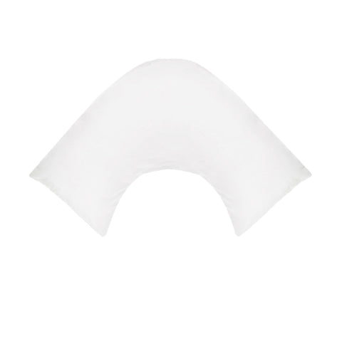 V Shape Pillowcase 280TC Polyester Cotton - Solid Colour Design, White - SuperSaverAU - view 1