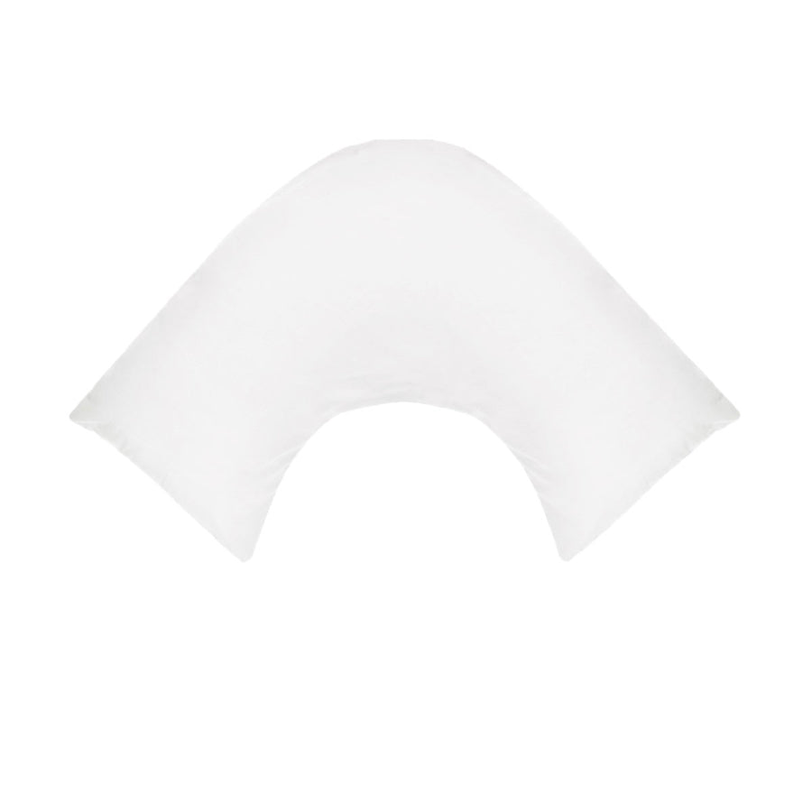 V Shape Pillowcase 280TC Polyester Cotton - Solid Colour Design, White - SuperSaverAU - view 1
