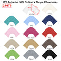 V Shape Pillowcase 280TC Polyester Cotton - Solid Colour Design, White - SuperSaverAU - view 2
