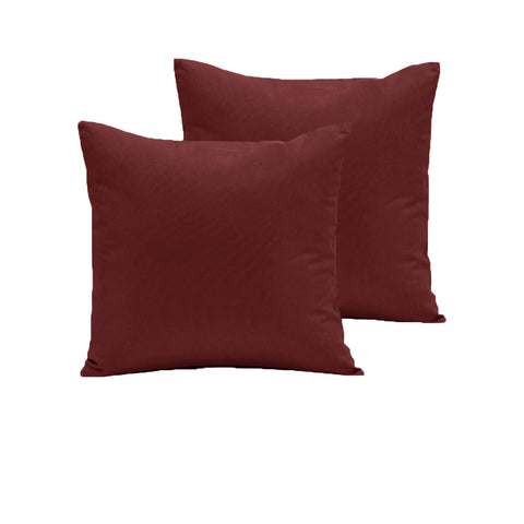 Burgundy 280TC Polyester Cotton European Pillowcases 64 x 64 cm - 2 Pack - SuperSaverAU - view 1